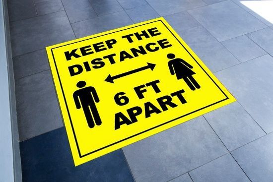 floor graphics covid safety graphics
